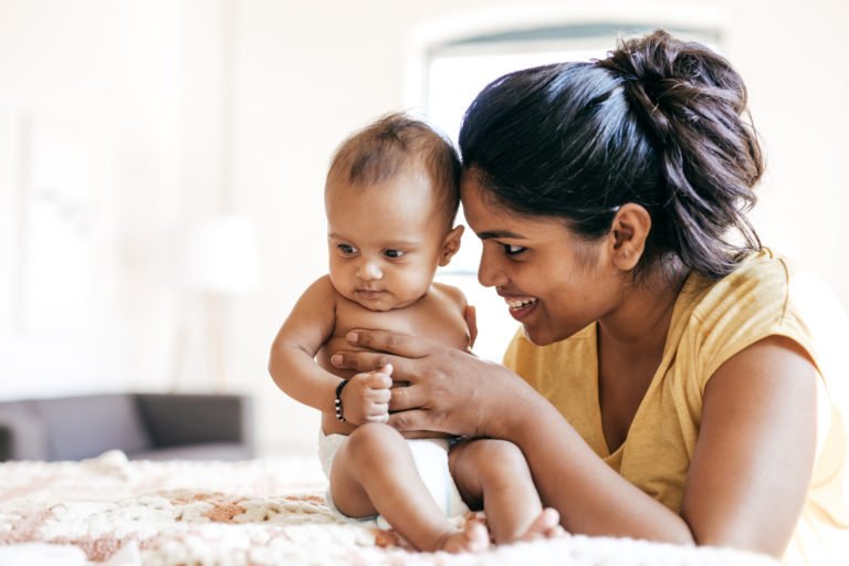 new mom with baby